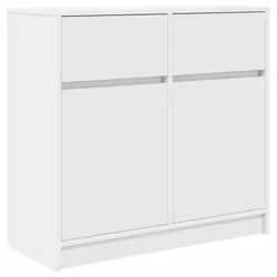 vidaXL Sideboard with Drawer White 80x34x76 cm Engineered Wood storage cabinet