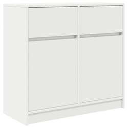 vidaXL Sideboard with Drawer White 80x34x76 cm Engineered Wood storage cabinet