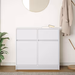 vidaXL Sideboard with Drawer White 80x34x76 cm Engineered Wood storage cabinet