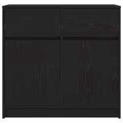 vidaXL Sideboard with Drawer Black Oak 80x34x76 cm Engineered Wood