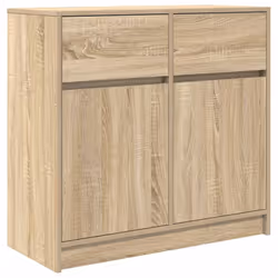 vidaXL Sideboard with Drawer Sonoma Oak 80x34x76 cm Engineered Wood