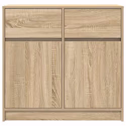 vidaXL Sideboard with Drawer Sonoma Oak 80x34x76 cm Engineered Wood - Additional view 5