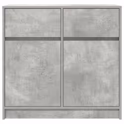 vidaXL Sideboard with Drawer Concrete Grey 80x34x76 cm Engineered Wood - Additional view 5