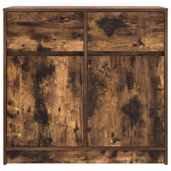 vidaXL Sideboard with Drawer Smoked Oak 80x34x76 cm Engineered Wood - Additional view 5