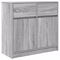 vidaXL Sideboard with Drawer Grey Sonoma 80x34x76 cm Engineered Wood