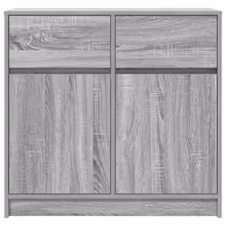 vidaXL Sideboard with Drawer Grey Sonoma 80x34x76 cm Engineered Wood - Additional view 5