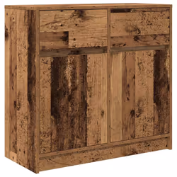 vidaXL Sideboard with Drawer Old Wood 80x34x76 cm Engineered Wood