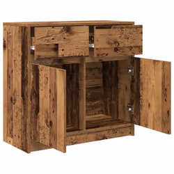 vidaXL Sideboard with Drawer Old Wood 80x34x76 cm Engineered Wood - Additional view 4