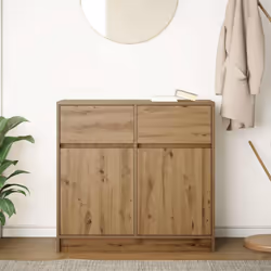 vidaXL Sideboard with Drawer Artisan Oak 80x34x76 cm Engineered Wood