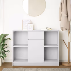 vidaXL Sideboard with Drawer White 101x35x76 cm Engineered Wood