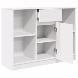 vidaXL Sideboard with Drawer White 101x35x76 cm Engineered Wood - Additional view 4