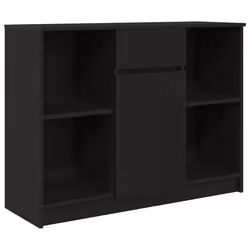 vidaXL Sideboard with Drawer Black Oak 101x35x76 cm Engineered Wood