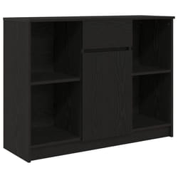 vidaXL Sideboard with Drawer Black Oak 101x35x76 cm Engineered Wood