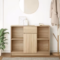 vidaXL Sideboard with Drawer Sonoma Oak 101x35x76 cm Engineered Wood - Additional view 2