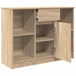 vidaXL Sideboard with Drawer Sonoma Oak 101x35x76 cm Engineered Wood - Additional view 4