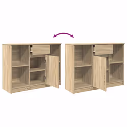 vidaXL Sideboard with Drawer Sonoma Oak 101x35x76 cm Engineered Wood - Additional view 8