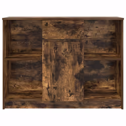 vidaXL Sideboard with Drawer Smoked Oak 101x35x76 cm Engineered Wood - Additional view 5