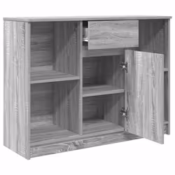 vidaXL Sideboard with Drawer Grey Sonoma 101x35x76 cm Engineered Wood - Additional view 4