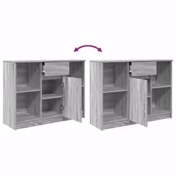 vidaXL Sideboard with Drawer Grey Sonoma 101x35x76 cm Engineered Wood - Additional view 8
