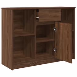 vidaXL Sideboard with Drawer Brown Oak 101x35x76 cm Engineered Wood - Additional view 4