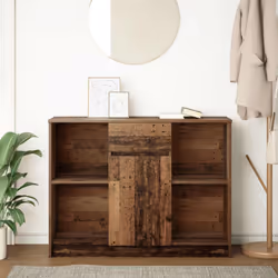 vidaXL Sideboard with Drawer Old Wood 101x35x76 cm Engineered Wood