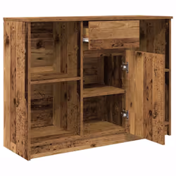 vidaXL Sideboard with Drawer Old Wood 101x35x76 cm Engineered Wood - Additional view 4