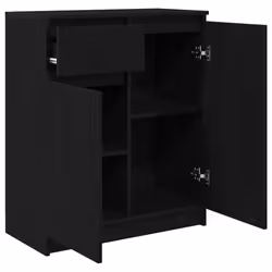 vidaXL Sideboard with Drawer Black Oak 71x35x84 cm Engineered Wood - Additional view 4