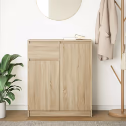 vidaXL Sideboard with Drawer Sonoma Oak 71x35x84 cm Engineered Wood - Additional view 2
