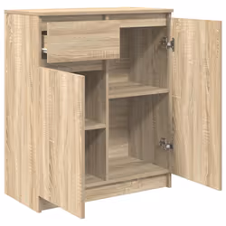 vidaXL Sideboard with Drawer Sonoma Oak 71x35x84 cm Engineered Wood - Additional view 4