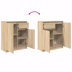 vidaXL Sideboard with Drawer Sonoma Oak 71x35x84 cm Engineered Wood - Additional view 8
