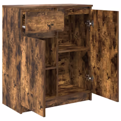 vidaXL Sideboard with Drawer Smoked Oak 71x35x84 cm Engineered Wood - Additional view 4