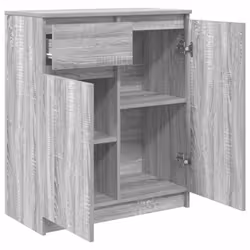 vidaXL Sideboard with Drawer Grey Sonoma 71x35x84 cm Engineered Wood - Additional view 4