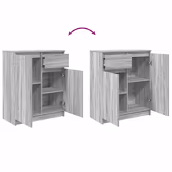 vidaXL Sideboard with Drawer Grey Sonoma 71x35x84 cm Engineered Wood - Additional view 8