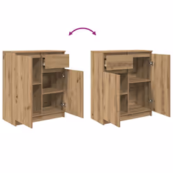 vidaXL Sideboard with Drawer Artisan Oak 71x35x84 cm Engineered Wood - Additional view 8