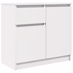 vidaXL Sideboard with Drawer White 71x35x65 cm Engineered Wood storage cabinet