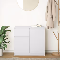 vidaXL Sideboard with Drawer White 71x35x65 cm Engineered Wood storage cabinet