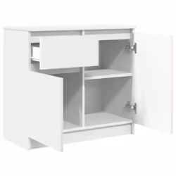 vidaXL Sideboard with Drawer White 71x35x65 cm Engineered Wood storage cabinet - Additional view 4