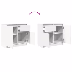 vidaXL Sideboard with Drawer White 71x35x65 cm Engineered Wood storage cabinet - Additional view 8