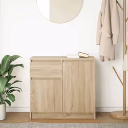 vidaXL Sideboard with Drawer Sonoma Oak 71x35x65 cm Engineered Wood - Additional view 2