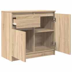 vidaXL Sideboard with Drawer Sonoma Oak 71x35x65 cm Engineered Wood - Additional view 4