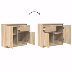 vidaXL Sideboard with Drawer Sonoma Oak 71x35x65 cm Engineered Wood - Additional view 8