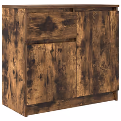 vidaXL Sideboard with Drawer Smoked Oak 71x35x65 cm Engineered Wood