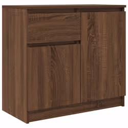 vidaXL Sideboard with Drawer Brown Oak 71x35x65 cm Engineered Wood