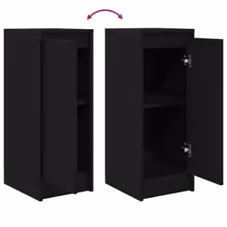 vidaXL Sideboard Black Oak 29.5x34x76 cm Engineered Wood storage cabinet - Additional view 8