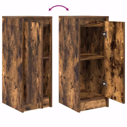 vidaXL Sideboard Smoked Oak 29.5x34x76 cm Engineered Wood storage cabinet - Additional view 8