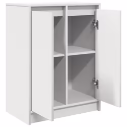 vidaXL Sideboard White 57x34x76 cm Engineered Wood storage cabinet - Additional view 4