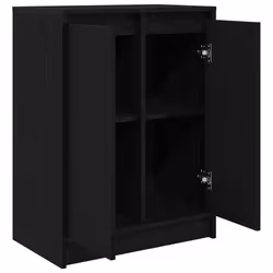 vidaXL Sideboard Black Oak 57x34x76 cm Engineered Wood storage cabinet - Additional view 4