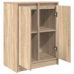 vidaXL Sideboard Sonoma Oak 57x34x76 cm Engineered Wood storage cabinet - Additional view 4