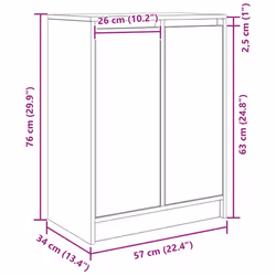 vidaXL Sideboard Grey Sonoma 57x34x76 cm Engineered Wood storage cabinet