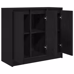 vidaXL Sideboard Black Oak 85x34x76 cm Engineered Wood storage cabinet - Additional view 4